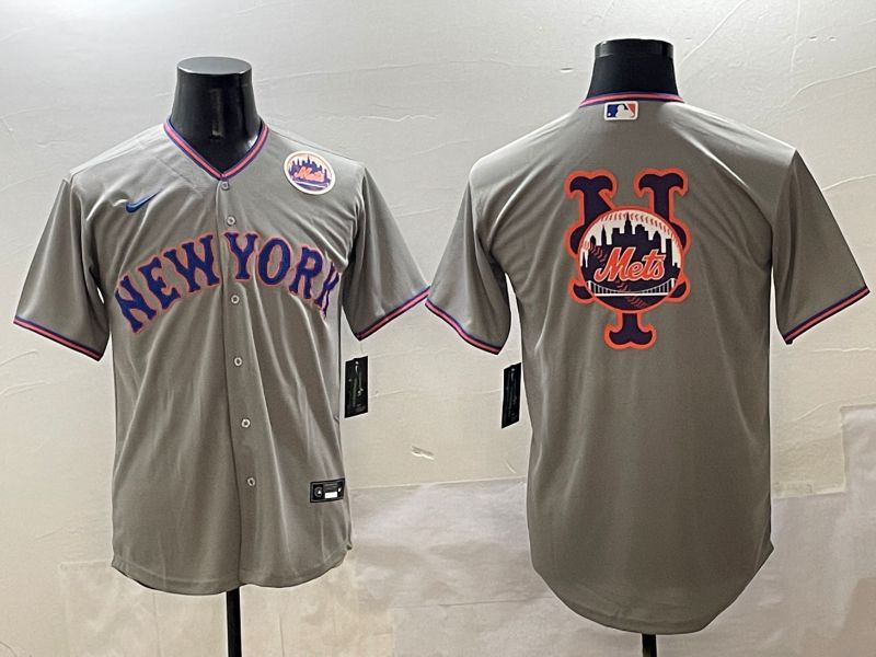 Men New York Mets Blank Grey Second generation 2025 Nike MLB Jersey style 14->new york mets->MLB Jersey